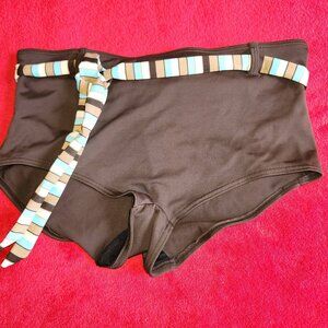 10 Women's Brown Bikini Bottom Bathing Suit Beach Swimsuit Swimming Boy Shorts